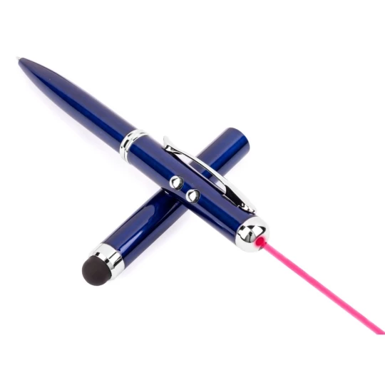 Wskaźnik laserowy, lampka LED, długopis, touch pen (V3459-04)