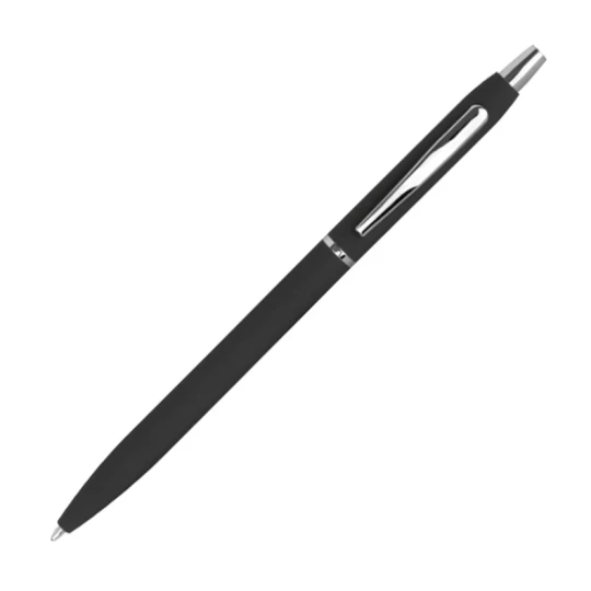 Długopis metalowy, gumowany - czarny - (GM-10715-03)