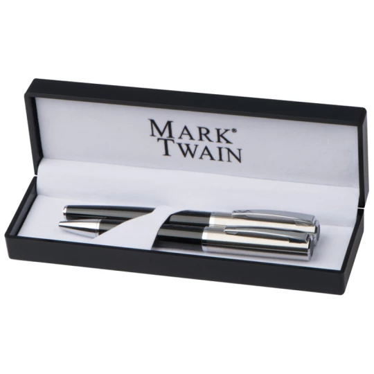 Zestaw piśmienniczy Mark Twain - czarny - (GM-10759-03)