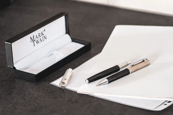 Zestaw piśmienniczy Mark Twain - czarny - (GM-10759-03)