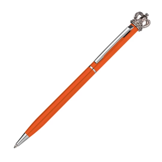 Długopis metalowy z koroną - pomarańczowy - (GM-10488-10)