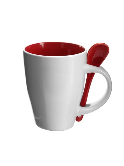 Kubek ceramiczny 300 ml z łyżeczką (V5269-05)