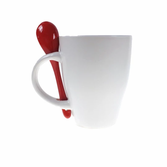 Kubek ceramiczny 300 ml z łyżeczką (V5269-05)