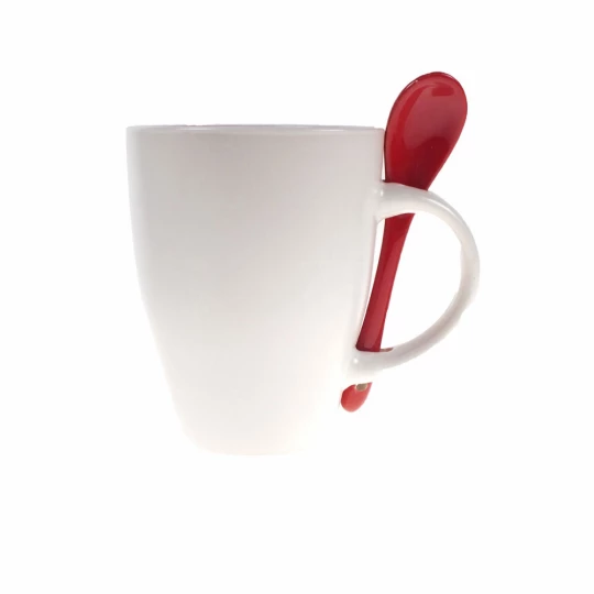 Kubek ceramiczny 300 ml z łyżeczką (V5269-05)