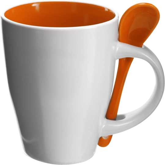 Kubek ceramiczny 300 ml z łyżeczką (V5269-07)