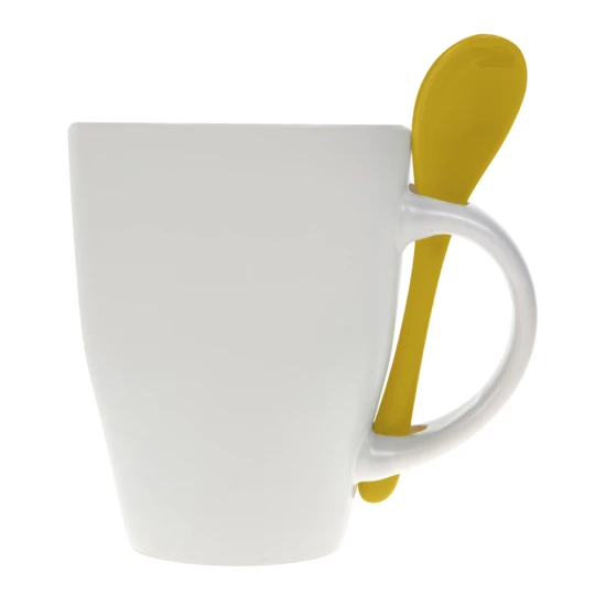Kubek ceramiczny 300 ml z łyżeczką (V5269-08)