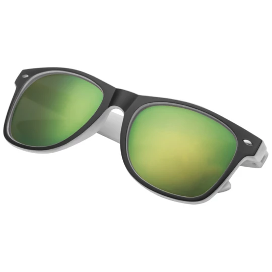 Plastikowe okulary przeciwsłoneczne UV400 - biały - (GM-50671-06)