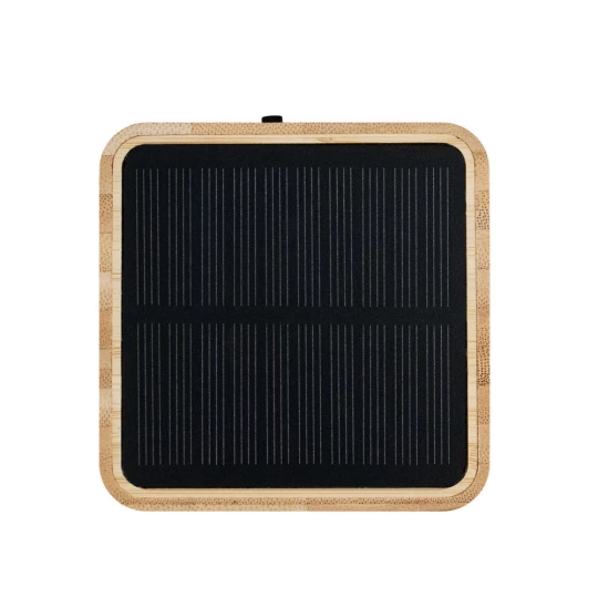 Bambusowy głośnik bezprzewodowy 3W B'RIGHT, panel słoneczny | Androwe (V2240-17)