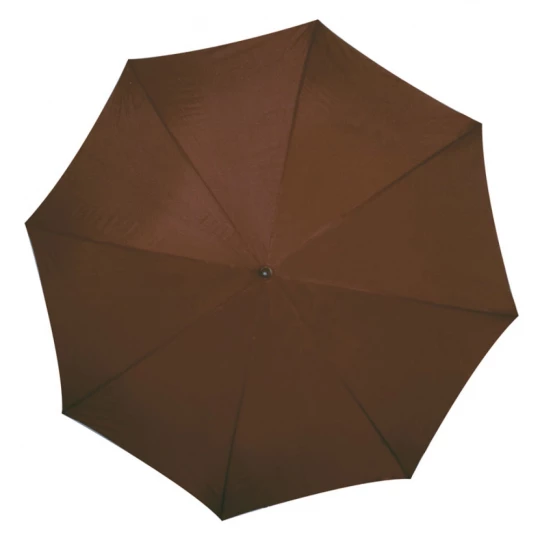 Parasol automatyczny z drewnianą rączką 105 cm - brązowy - (GM-45131-01)