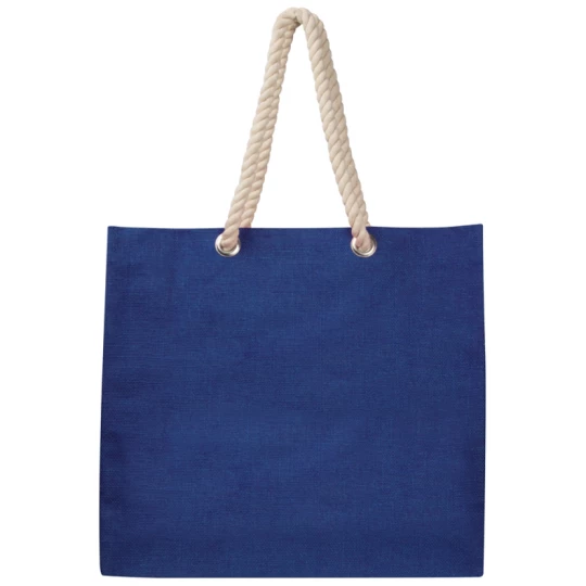 Torba z portfelikiem z juty - niebieski - (GM-60865-04)