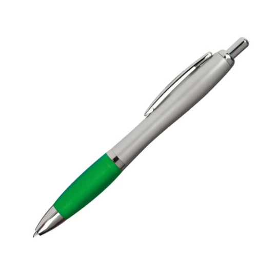 Długopis plastikowy, gumowany - zielony - (GM-11681-09)
