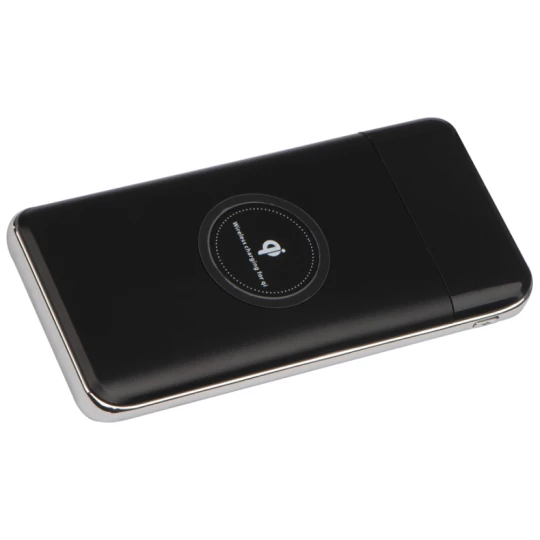 Power bank 8000 mAh indukcyjny - czarny - (GM-30823-03)