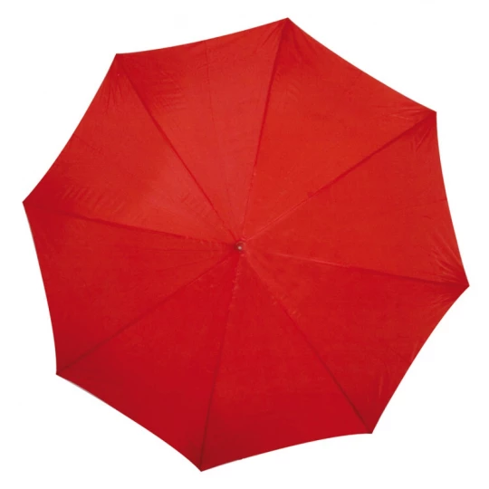 Parasol automatyczny z drewnianą rączką 105 cm - czerwony - (GM-45131-05)