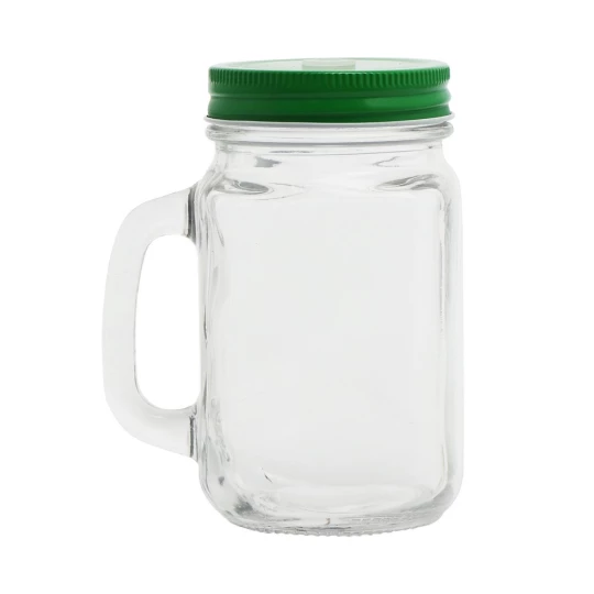 Słoik do picia 500 ml ze słomką (V8983-06)