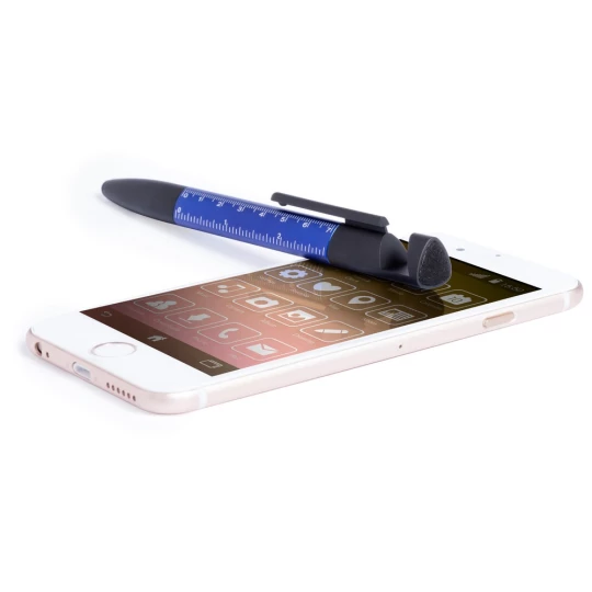Długopis wielofunkcyjny, czyścik do ekranu, linijka, stojak na telefon, touch pen, śrubokręty (V1849-04)
