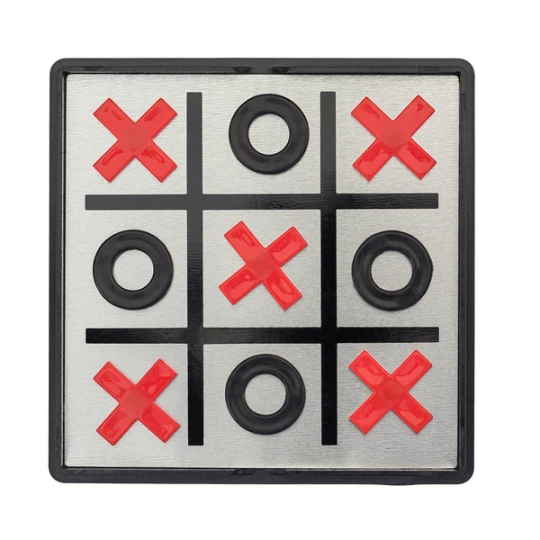 Magnetyczna gra kółko i krzyżyk, czarny (R08865.02)