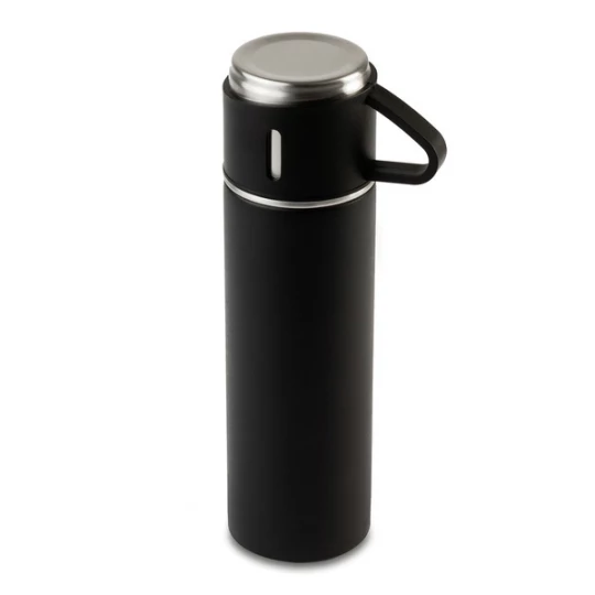 Termos z kubkami Attu 500 ml, czarny (R08217.02)