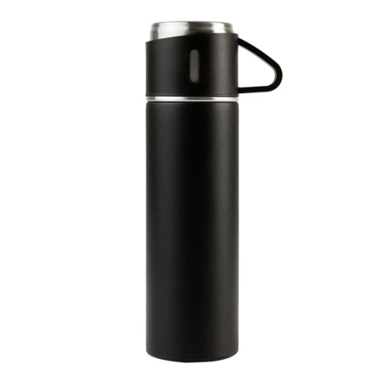 Termos z kubkami Attu 500 ml, czarny (R08217.02)
