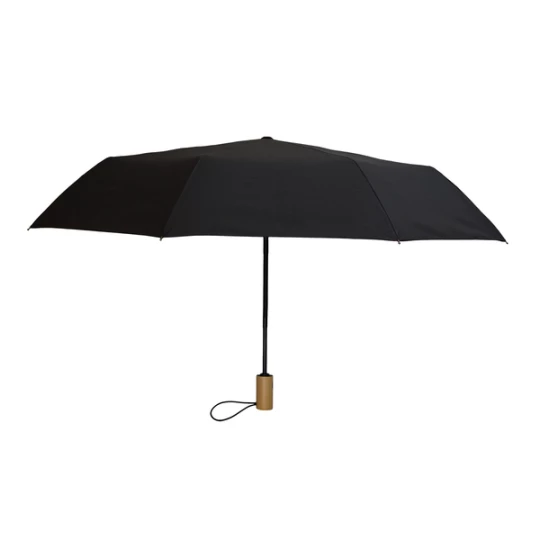 Parasol z drewnianą rączką Granton, czarny (R17953.02)