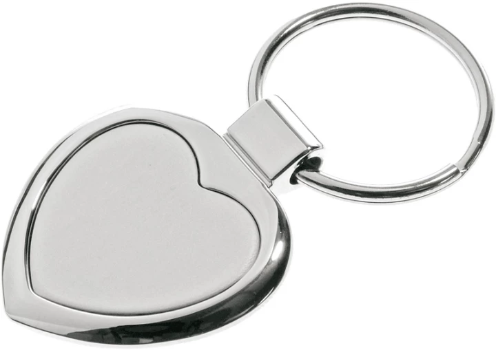 Brelok metalowy Stout Heart, srebrny (R73277)