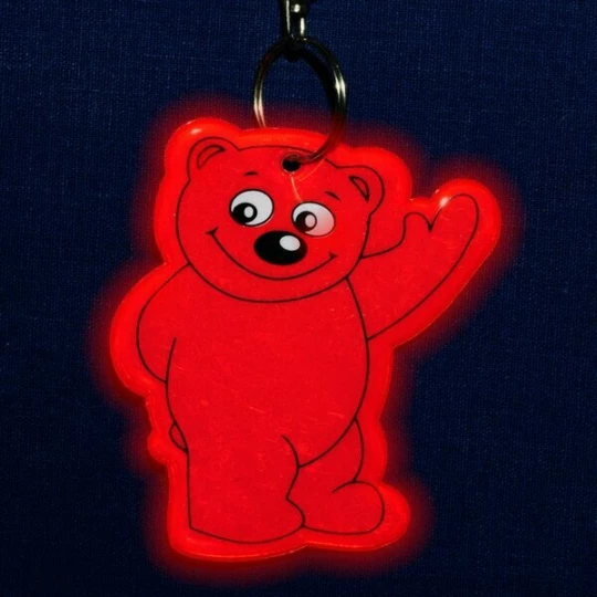 Brelok odblaskowy Beary, czerwony (R73245.08)