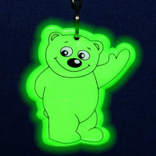 Brelok odblaskowy Beary, ciemnozielony (R73245.51)