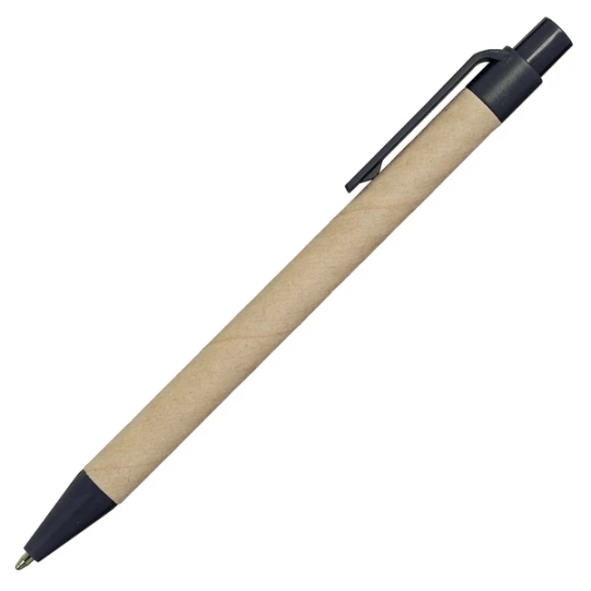Notes Kraft 90x140/70k gładki z długopisem, czarny/beżowy (R73795.02)