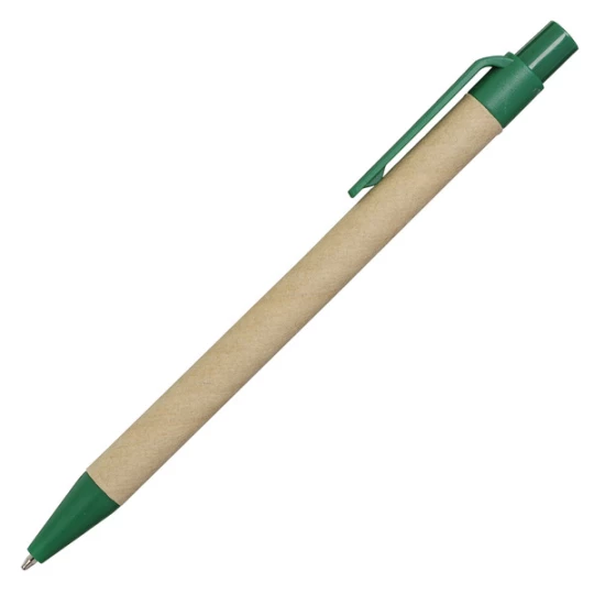 Notes Kraft 90x140/70k gładki z długopisem, zielony/beżowy (R73795.05)