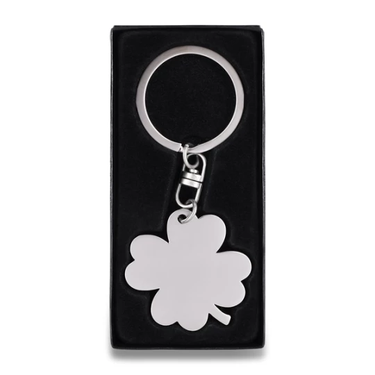 Brelok metalowy Clover, srebrny (R73216)