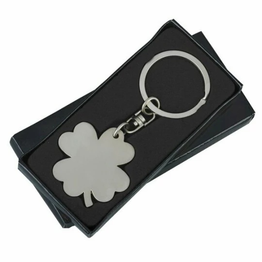 Brelok metalowy Clover, srebrny (R73216)
