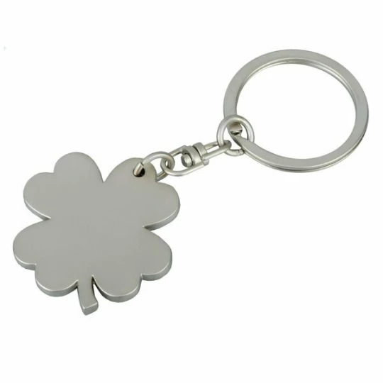 Brelok metalowy Clover, srebrny (R73216)