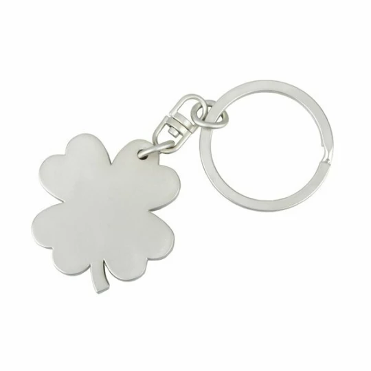 Brelok metalowy Clover, srebrny (R73216)