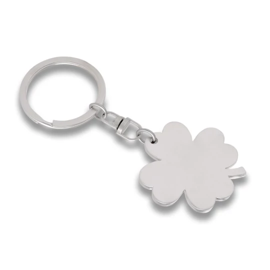 Brelok metalowy Clover, srebrny (R73216)