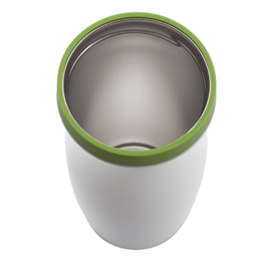 Kubek izotermiczny Viki 390 ml, zielony/biały (R08336.05)
