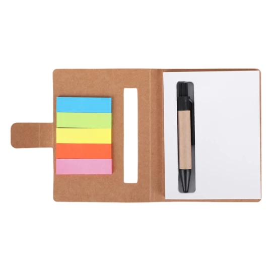 Notes 80x110/100k gładki Mini z długopisem, beżowy (R73667.13)