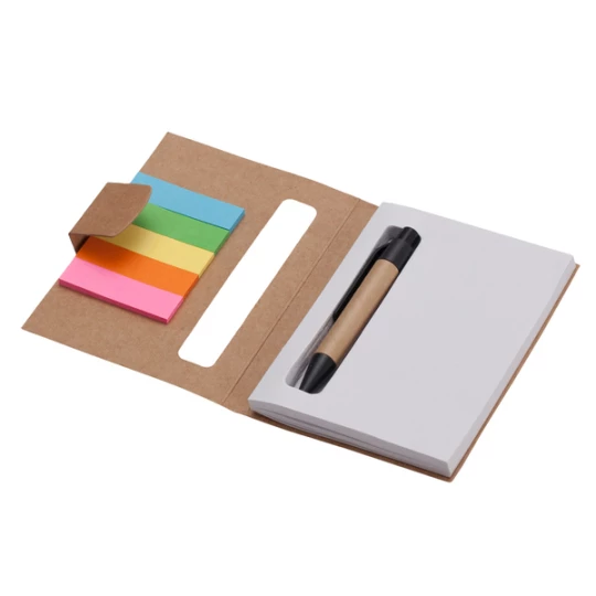 Notes 80x110/100k gładki Mini z długopisem, beżowy (R73667.13)