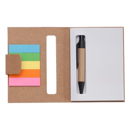 Notes 80x110/100k gładki Mini z długopisem, beżowy (R73667.13)
