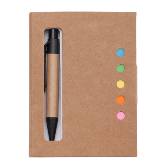 Notes 80x110/100k gładki Mini z długopisem, beżowy (R73667.13)