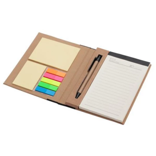 Notes memo 100x180/70k linia Kraft Paper, czarny/beżowy (R73661.02)