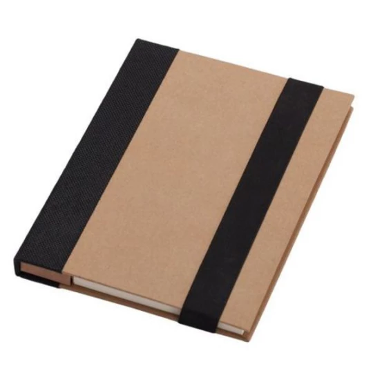 Notes memo 100x180/70k linia Kraft Paper, czarny/beżowy (R73661.02)