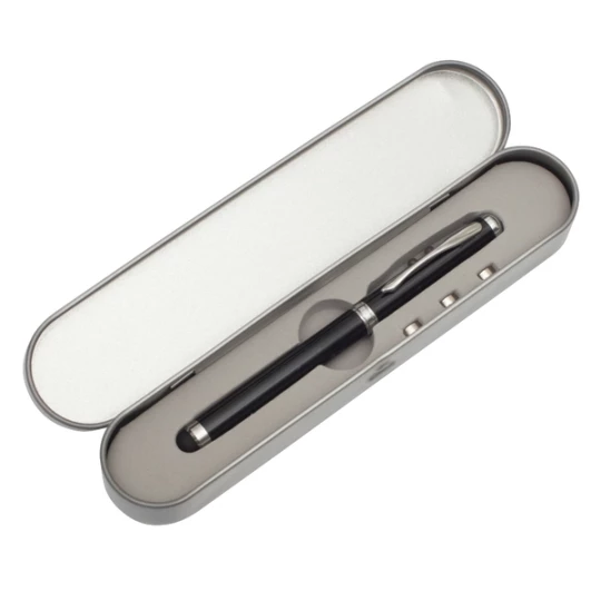 Długopis ze wskaźnikiem laserowym Supreme – 4 w 1, czarny (R35423.02)