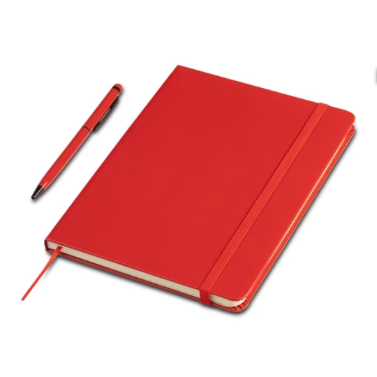 Zestaw notes z długopisem Abrantes, czerwony (R64214.08)