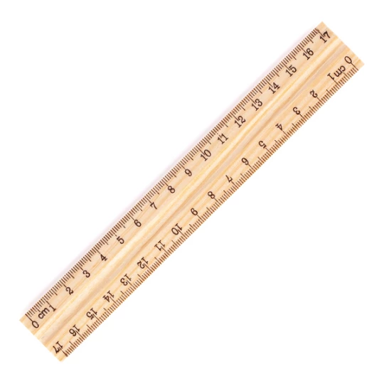 Ołówek z linijką - zestaw Simple, beżowy (R73761.13)