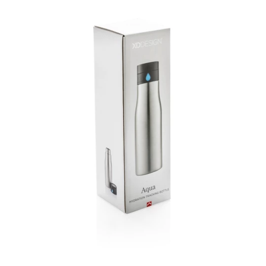 Butelka sportowa 650 ml Aqua, monitorująca ilość wypitej wody (P436.882)