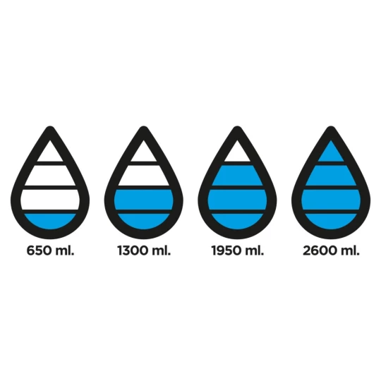 Butelka sportowa 650 ml Aqua, monitorująca ilość wypitej wody (P436.882)