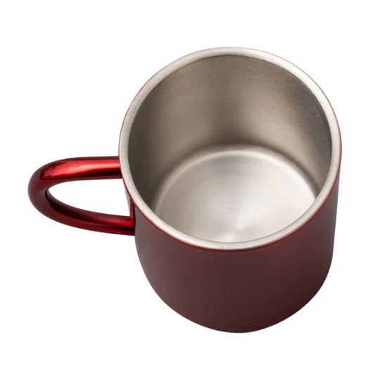 Kubek stalowy Stalwart 240 ml, czerwony (R08490.08)