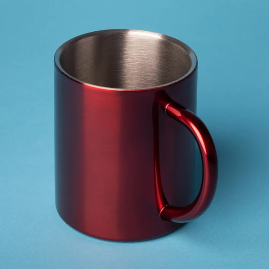Kubek stalowy Stalwart 240 ml, czerwony (R08490.08)