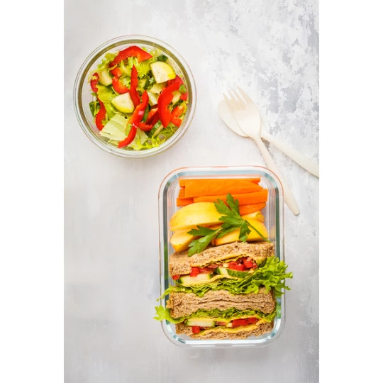 Lunch box Delect 900 ml, biały/transparentny (R08442.00)
