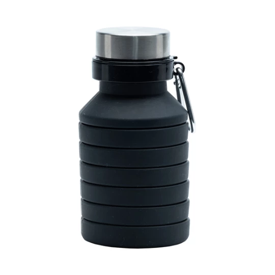 Składany bidon sportowy Makalu 550 ml, czarny (R08436.02)