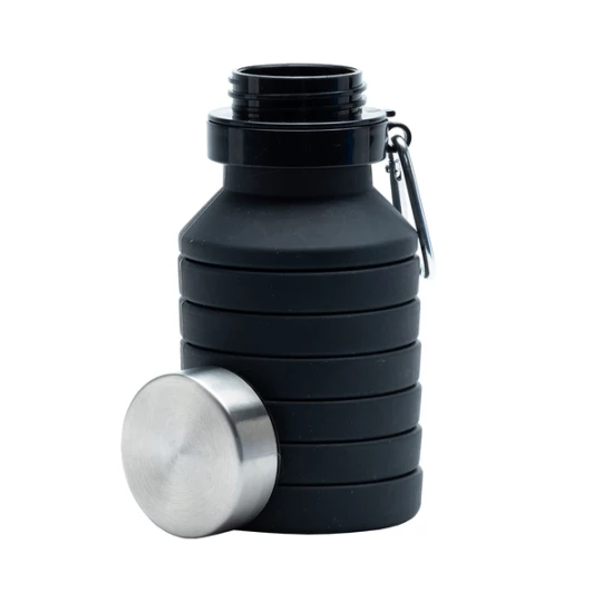 Składany bidon sportowy Makalu 550 ml, czarny (R08436.02)
